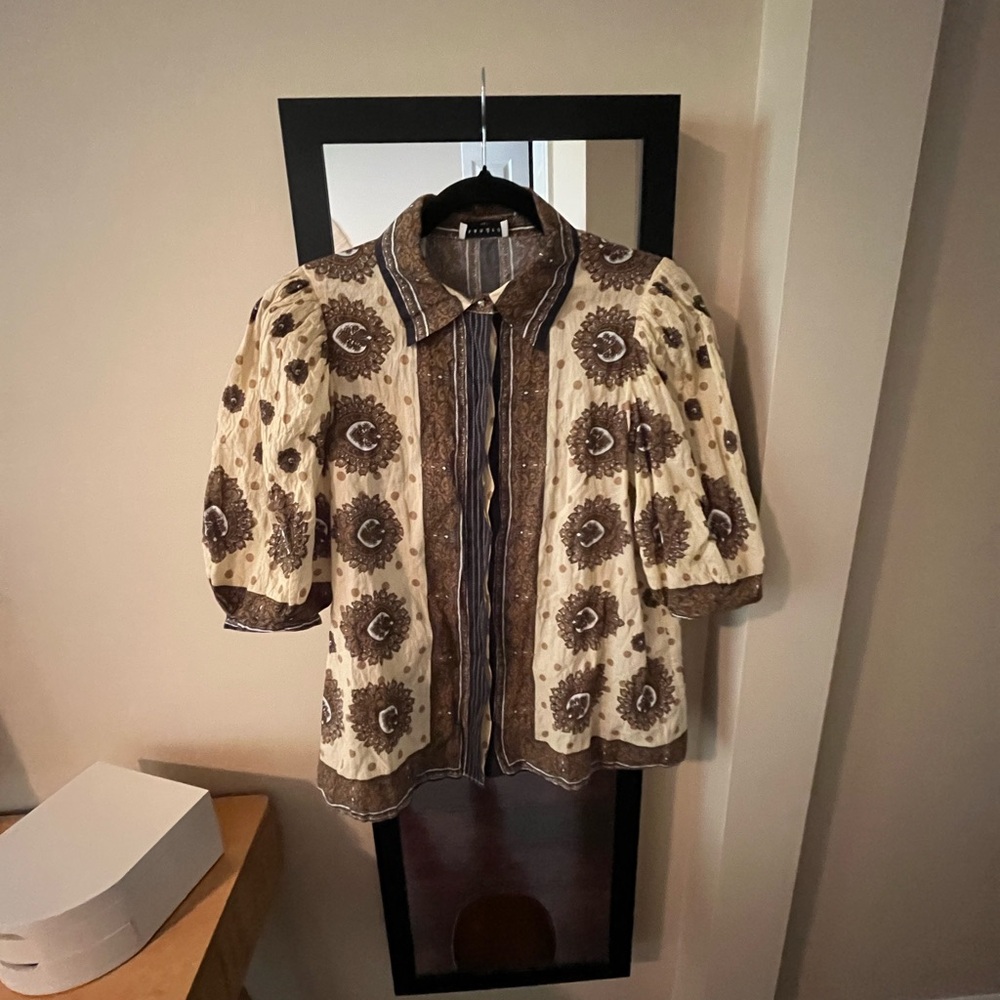 Sandro Puff Sleeve Blouse